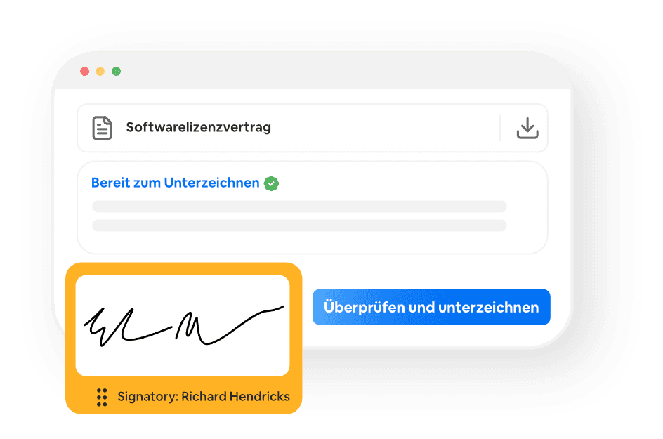 Vertrag digital unterzeichnen