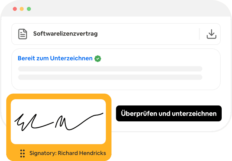 Vertrag digital unterzeichnen